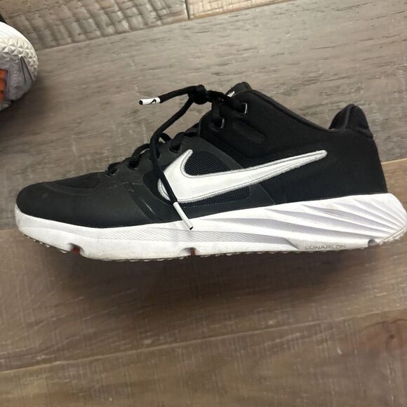Nike Baseball Turf Cleats Men’s Sz. 8.5 Black Alpha Huarache Elite 2 TF Slo - Picture 9 of 13